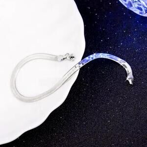 925 Sterling Silver Herringbone Snake Bracelet Christmas Birthday Gift - NEW!